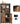 VASAGLE Comoda cu rafturi tip bufet, utilizare multifunctionala, stil industrial, 35x60x125cm, maro rustic