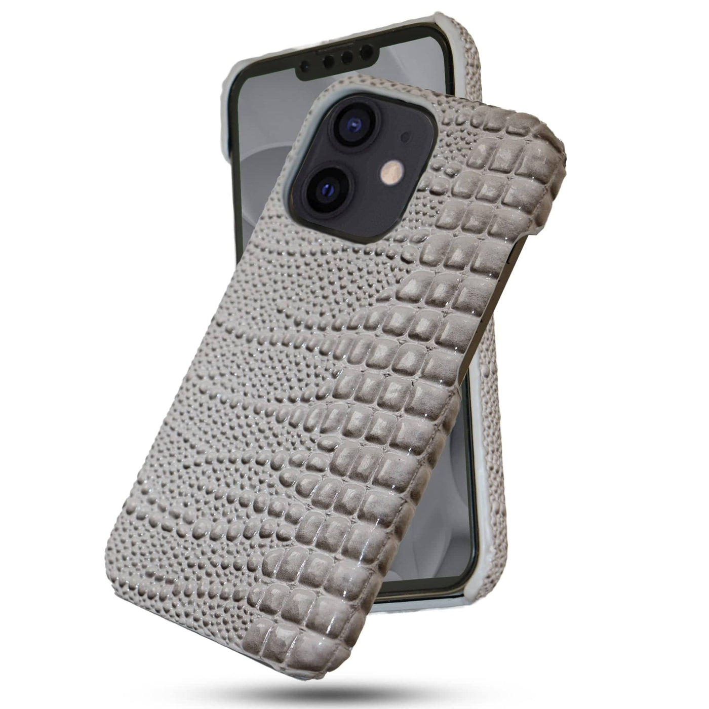 Husa de Protectie Timebox, Apple iPhone 12, Microfibra in Interior, Gri - Imagine 1