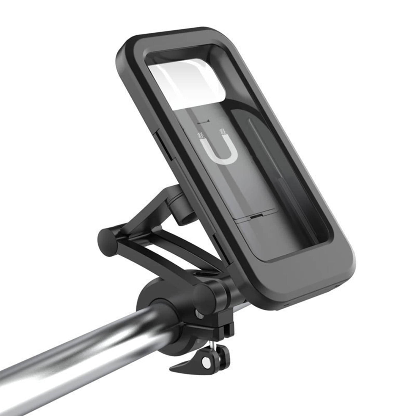 Suport husa telefon Timebox, trotineta electrica, Rotire 360 grade, Negru - Imagine 1
