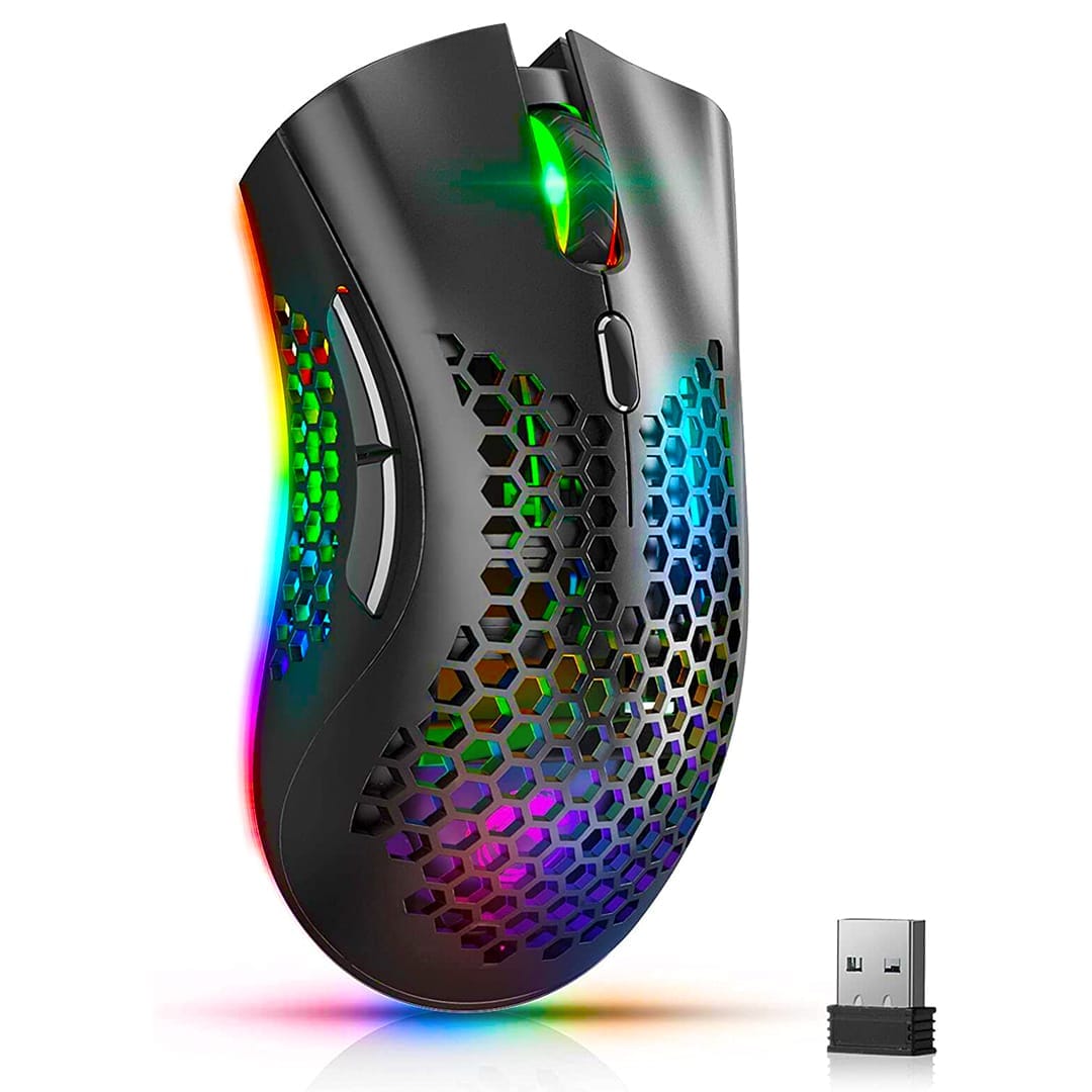 Mouse gaming wireless Timebox, ultrausor 95g, FastCharge, USB, 4 GHz, Negru - Imagine 1