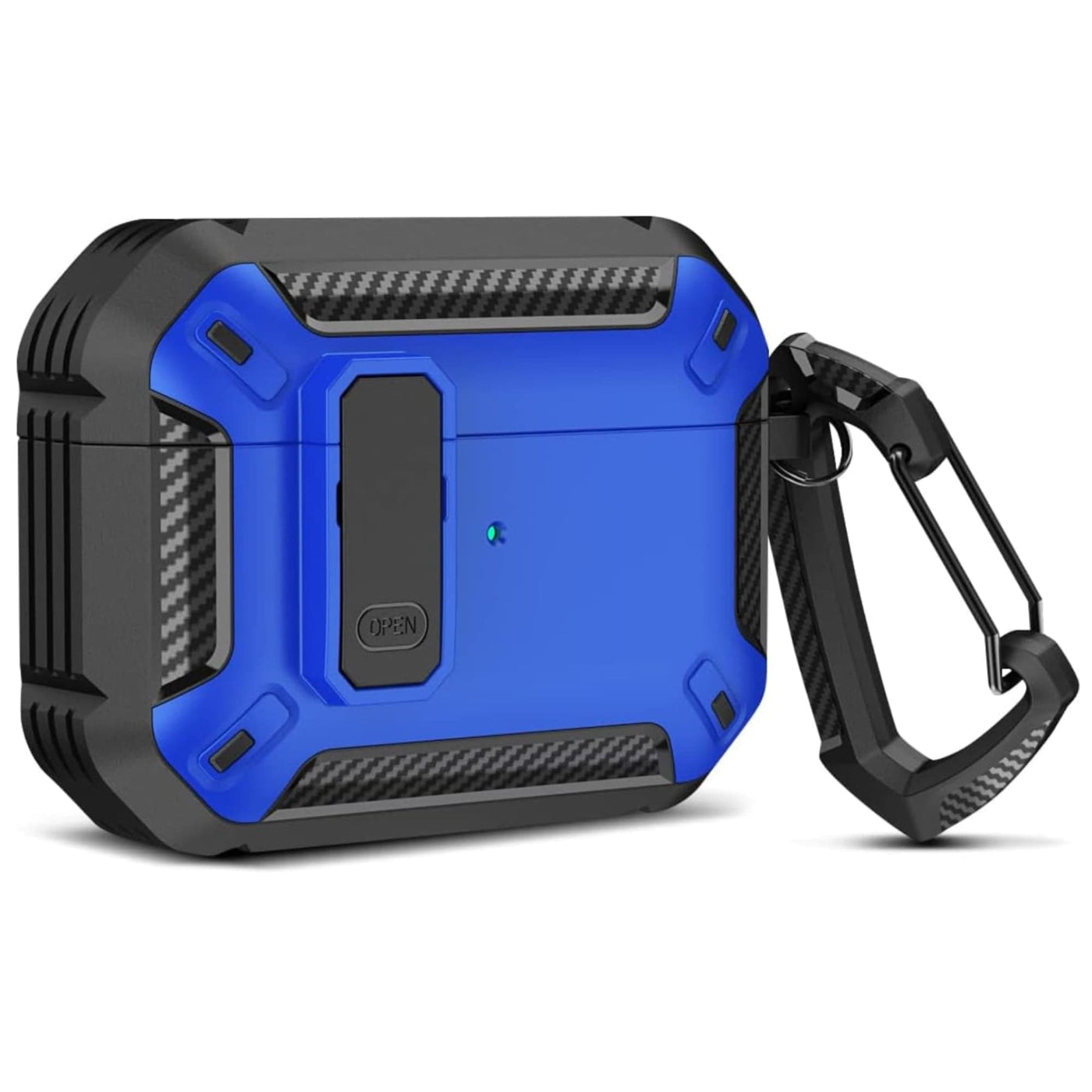 Husa de protectie Timebox, Airpods Pro, Negru/Albastru - Imagine 1