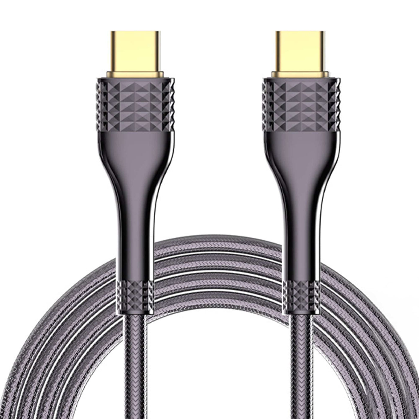 Cablu Date si Incarcare Rapida Timebox, USB-C la Type-C, 65W, 1 m, Negru - Imagine 1