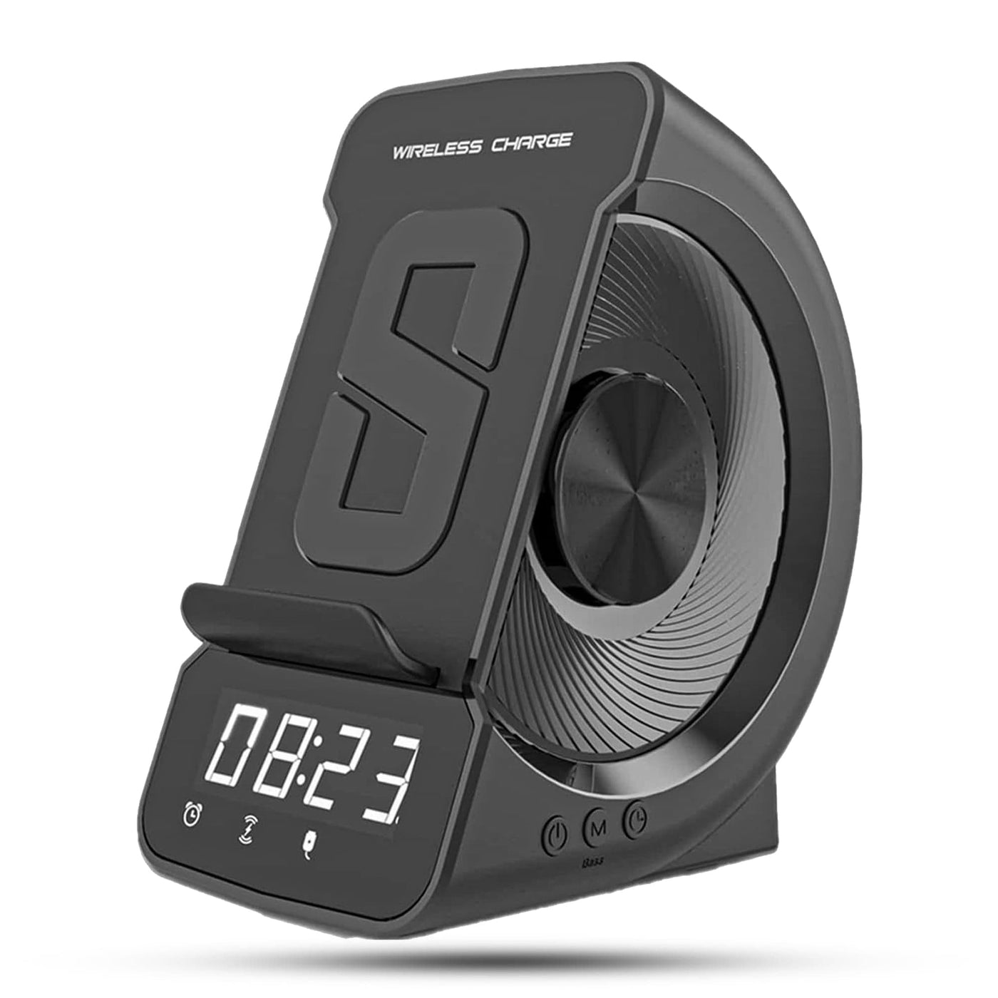 Incarcator Wireless Timebox, 10W, cu boxa incorporata, Negru - Imagine 1