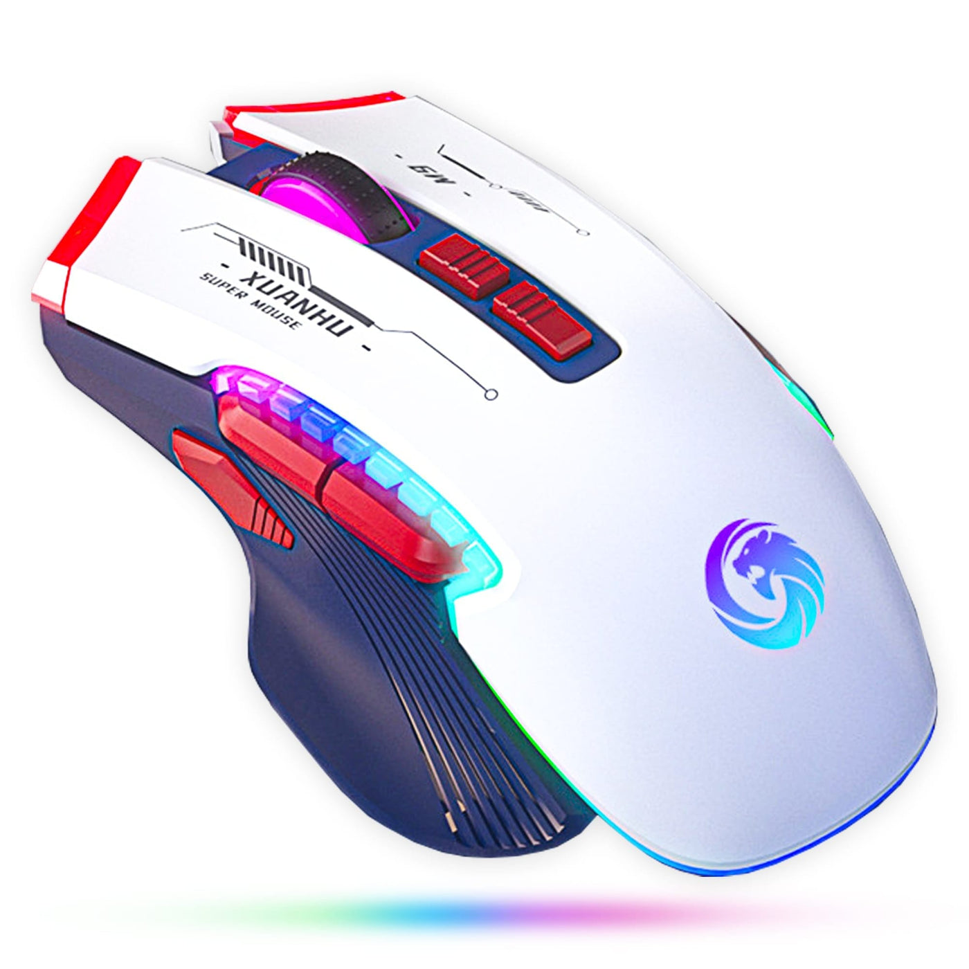 Mouse gaming wireless Timebox, 3200 DPI, FastCharge prin Type-C, USB, 4 GHz, Alb - Imagine 1