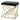 Taburet cadru metalic auriu, sezut catifea neagra, 47x46x46 cm
