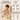 Jucarie Montessori tip Cub Educativ Timebox 6 Fete, 30+ Moduri de Joaca, Bufnita Crem