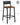 VASAGLE Set 2 scaune de bar, inalte cu spatar, cadru metalic, sezut MDF, industrial, 51x43x97cm, maro rustic si negru