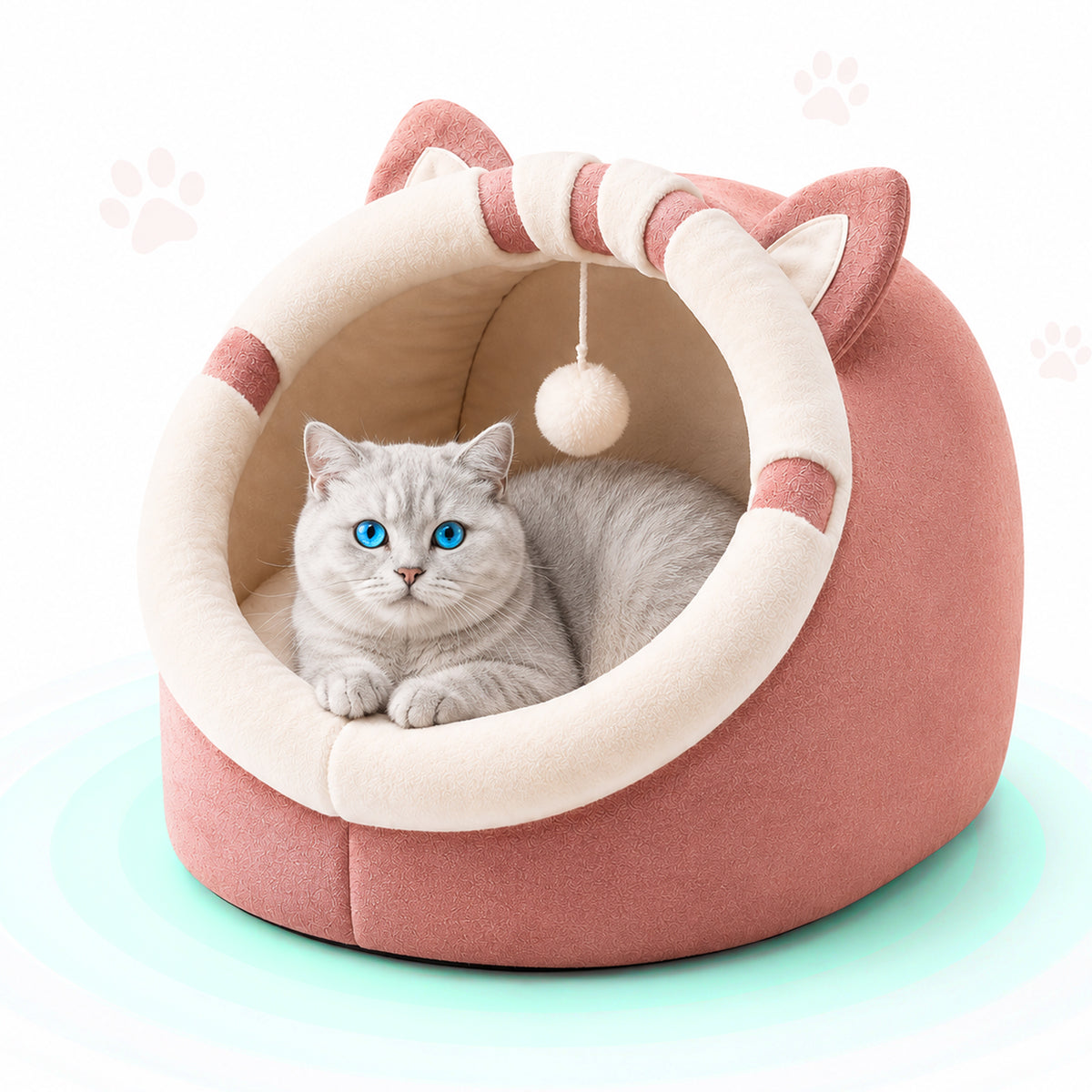 Culcus Plus Timebox Animalut cu Pompon, Pisici, Roz