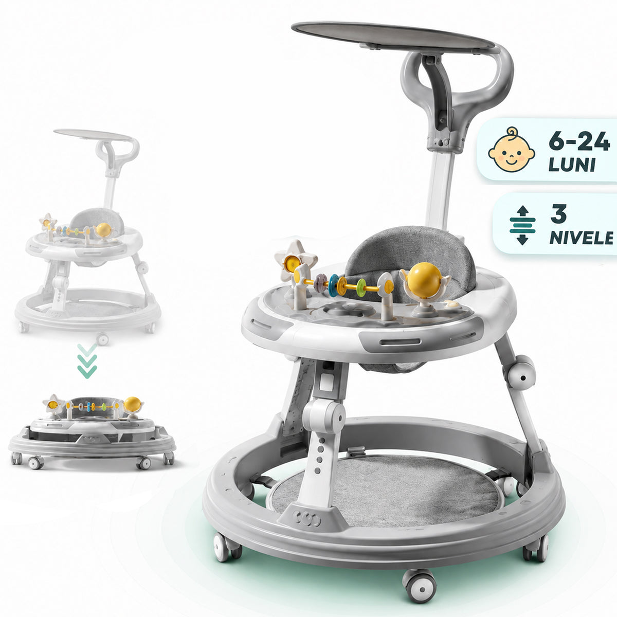 Premergator Bebe Timebox, Pliabil, 0-12 Luni, Muzica