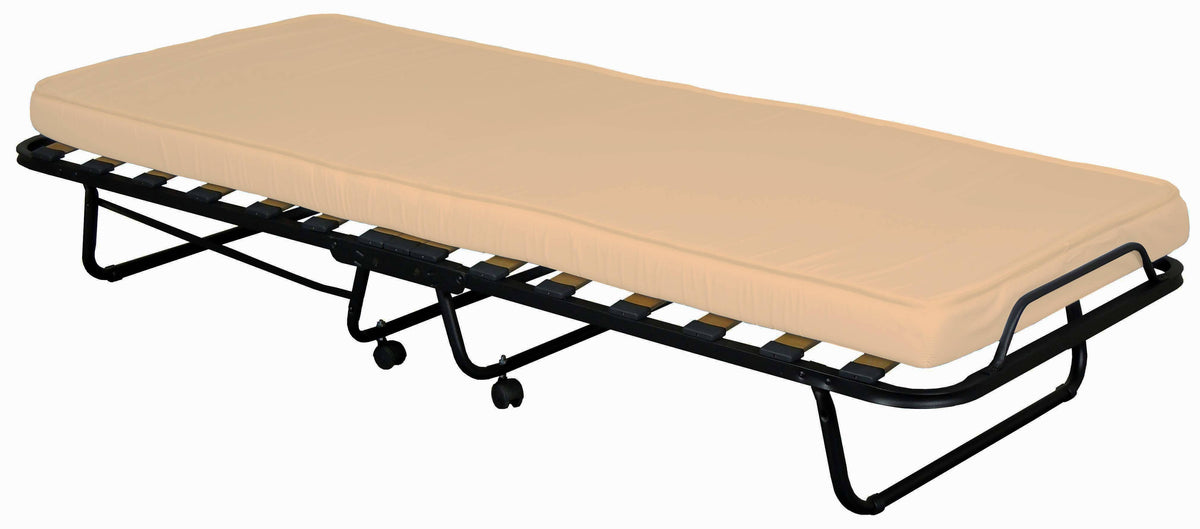 Pat pliant Aladin, antracit si ecru, 80x200x28 cm