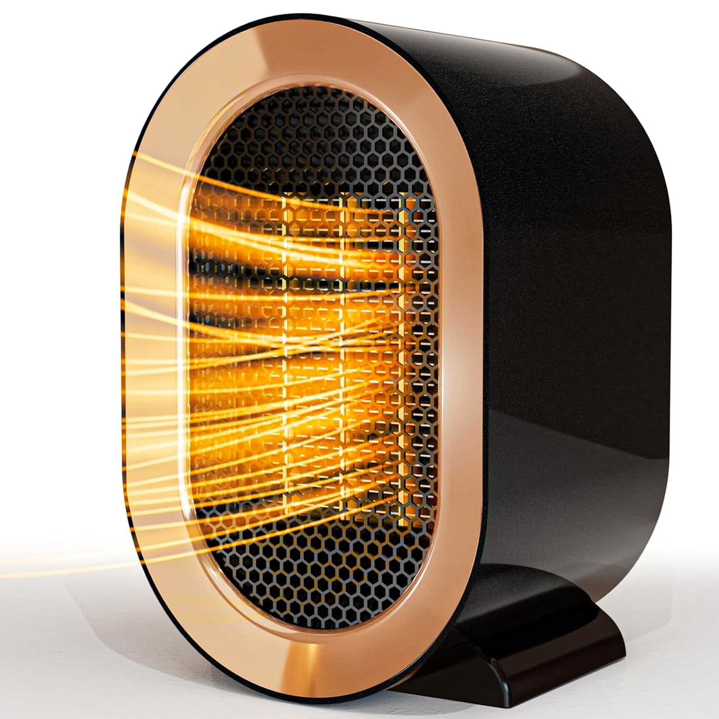 Aeroterma ceramica electrica Timebox, compact si silentios, Negru - Imagine 1