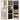 SONGMICS Dulap pentru bijuterii cu oglinda, montare pe perete sau usa, material MDF, inchidere cu cheie, 120x37x10 cm, stejar