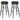 VASAGLE Set 2 scaune bar Ekho, tapitate PU, inaltime sezut 76 cm, 52×76 cm, negru