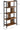 VASAGLE Biblioteca cu 4 rafturi, cadru metalic, stil industrial, 74x30x155 cm, maro rustic
