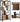 VASAGLE Biblioteca cu 4 rafturi, cadru metalic, stil industrial, 74x30x155 cm, maro rustic