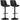 VASAGLE Set 2 scaune bar reglabile pe inaltime, rotative 360°, cu spatar si suport pentru picioare, tapiterie PU, 44x38x(90-112) cm, negru