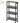 VASAGLE Carucior de bucatarie ingust cu roti, 4 niveluri, cadru metalic, 13x47x77 cm, maro rustic