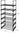 SONGMICS Raft pantofi 6 niveluri, 12 perechi incaltaminte, structura metalica, 45x30x106 cm, negru