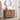 VASAGLE Comoda cu 3 usi din sticla, cadru metalic, stil industrial, 35x100x75 cm, maro rustic