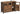 VASAGLE Comoda cu 3 usi din sticla, cadru metalic, stil industrial, 35x100x75 cm, maro rustic