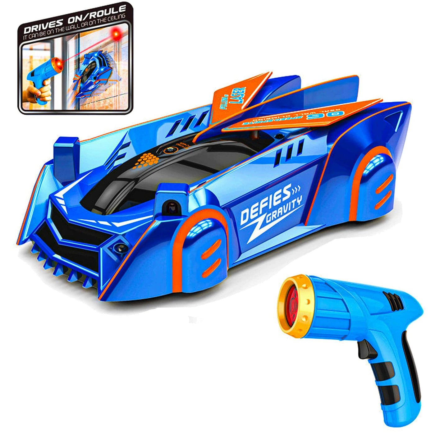 Masina cu telecomanda Anti Gravitationala RC Car, Merge pe Pereti, Albastru - Imagine 1