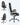 SONGMICS Scaun de birou ergonomic cu brate rabatabile, reglabil pe inaltime, suport cap ajustabil, 70x70x137 cm, negru