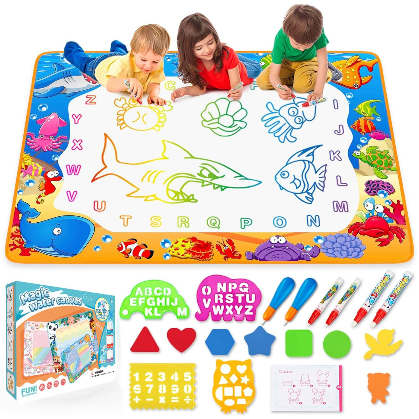 Set Covoras de Desenat cu accesorii Timebox, Pictura cu Apa, baieti - Imagine 1