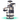 Ansamblu de joaca pisici, tip copac, XXL, loc pentru 6 pisici, 55x45x168 cm, gri inchis