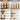 Biblioteca, raft cu 6 unitati de depozitare, din lemn, 33x120x80 cm, maro rustic