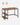 Birou cu 2 rafturi reversibile, cadru din otel, picioare reglabile, 120x60x75 cm, maro rustic si negru