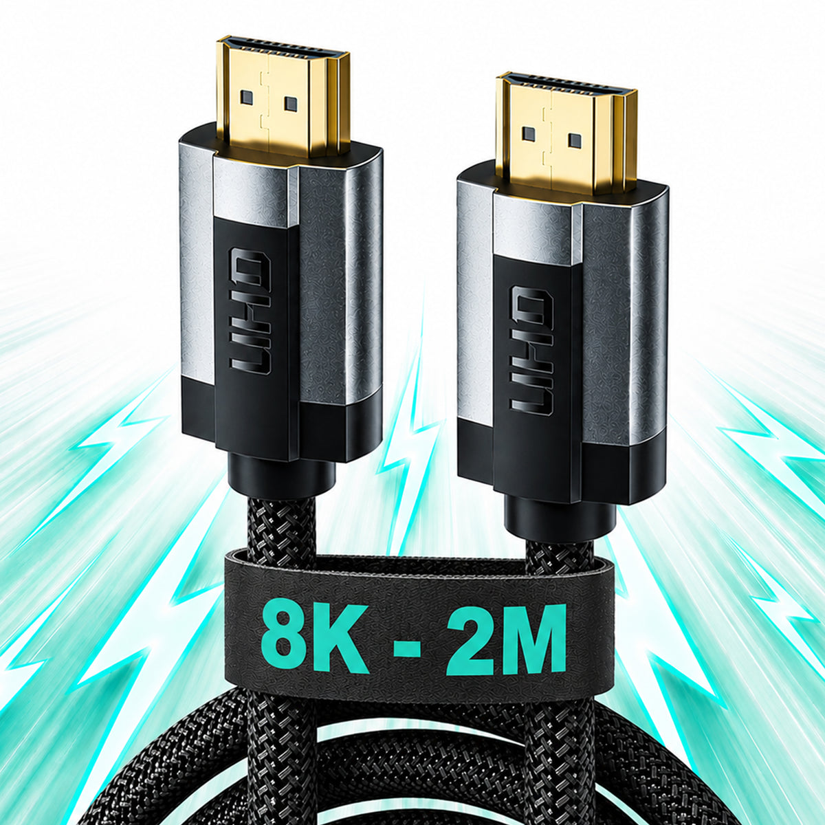 Cablu HDMI 2 Timebox, 8K 60Hz, 4K/2K 120Hz, 48Gbps, HDR, soundbar eARC