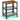 Carucior de servire pe roti, cu polite, pentru bucatarie, 40x60x77cm, industrial, maro rustic
