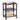 Carucior de servire pe roti, cu polite, pentru bucatarie, 40x60x77cm, industrial, maro rustic