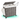 Cos de rufe cu capac, 3 compartimente, 140 L, captuseala lavabila si roti, 66x33x60 cm, gri