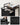 Cos de rufe cu sac detasabil 65 L si raft, 50x33x72 cm, maro rustic si negru