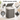 Cos rufe cu capac, ratan sintetic si sac detasabil, 90 L, 46x33x60 cm, gri