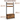 Cuier hol 4 in 1, 9 carlige, banca si dulap pantofi cu usa flip, 85x30x180 cm, maro rustic cu negru