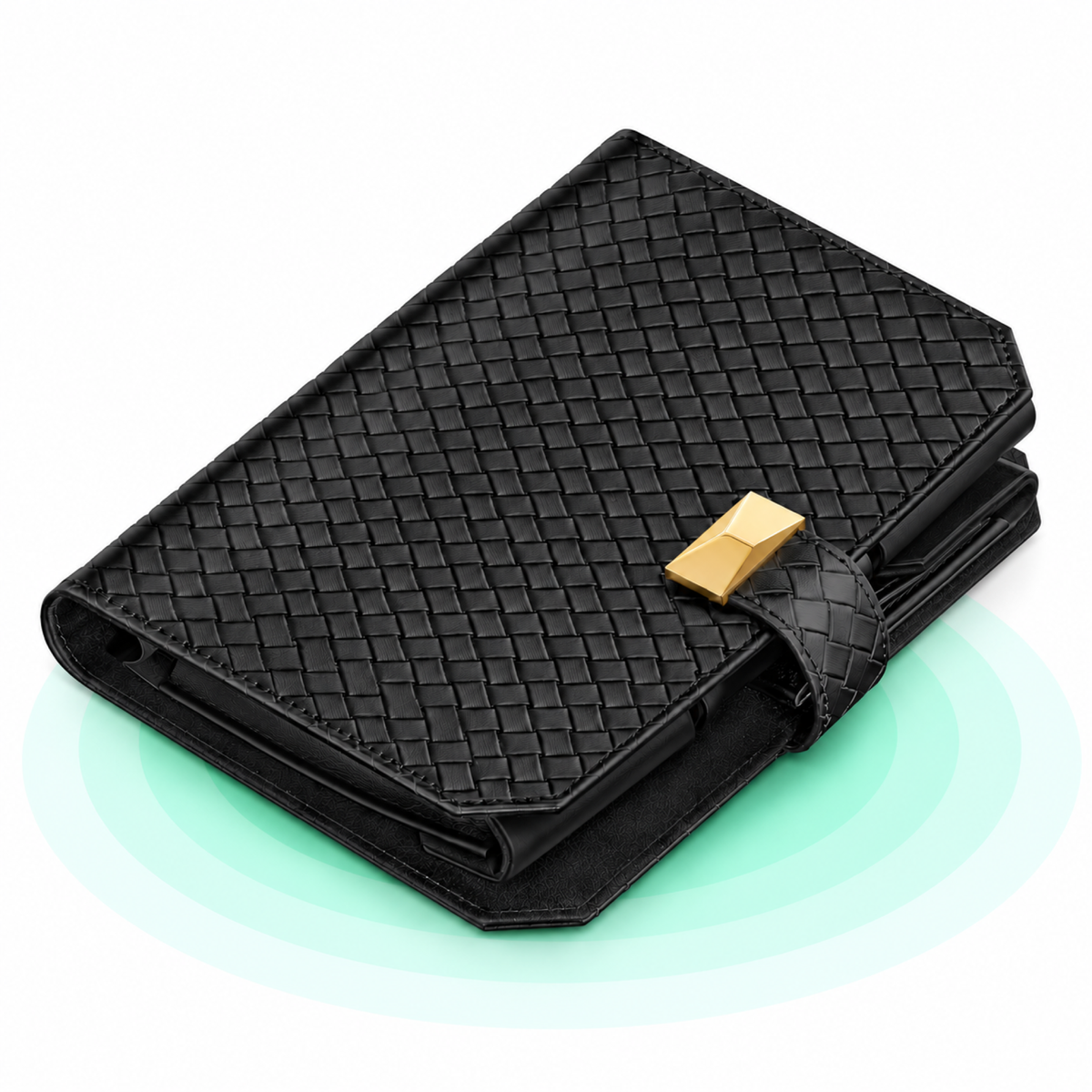 Cutie ceasuri Ronne Collection pentru 3 ceasuri, piele PU, cu compartiment secret, 22x15x5 cm, negru