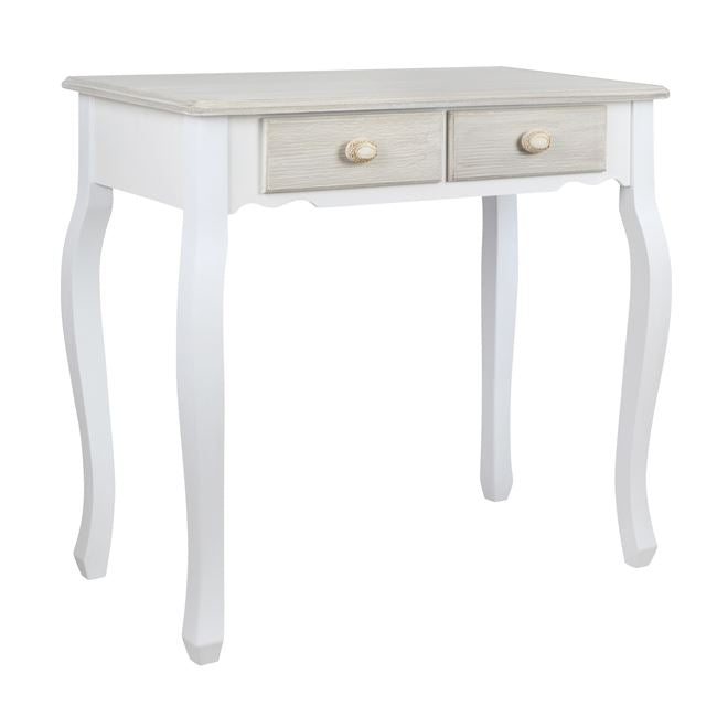 Consola Melody, nuanta alb/gri patinat, 75x40x71 cm