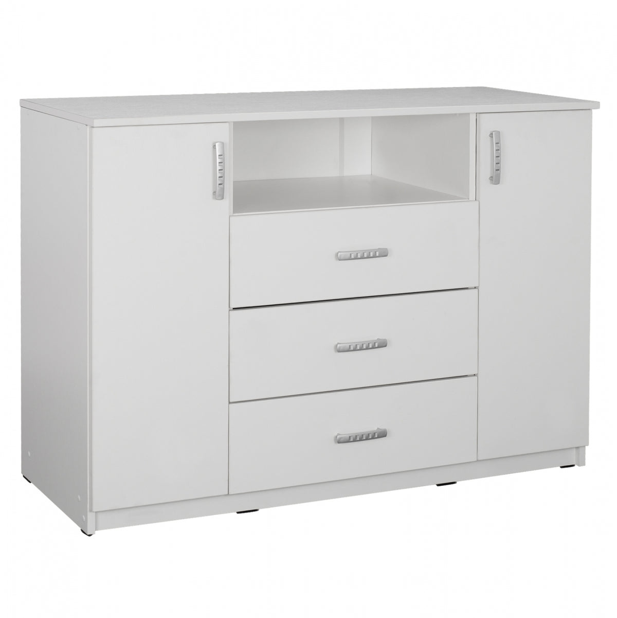 Comoda living, 120x45x85 cm, nuanta alba