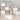 Etajera modulara 9 compartimente cu 6 sertare, PAL si MDF, 83x27x92 cm, alb