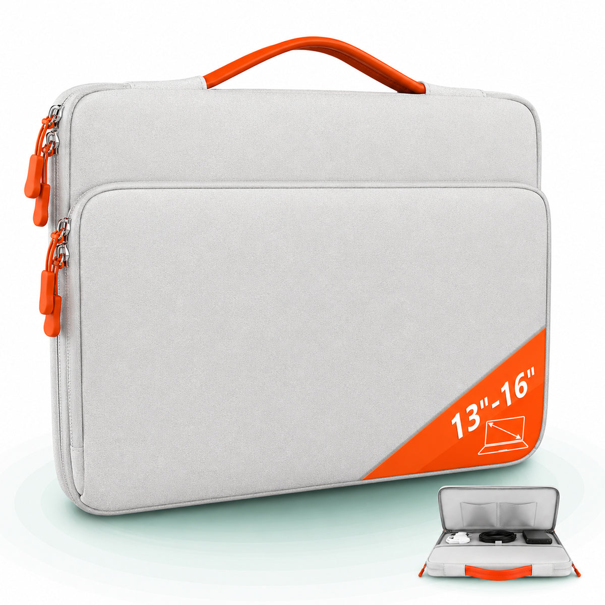Geanta laptop portabila, 13'', 14'', 15'', 16'' inch, ultrabook, Bej