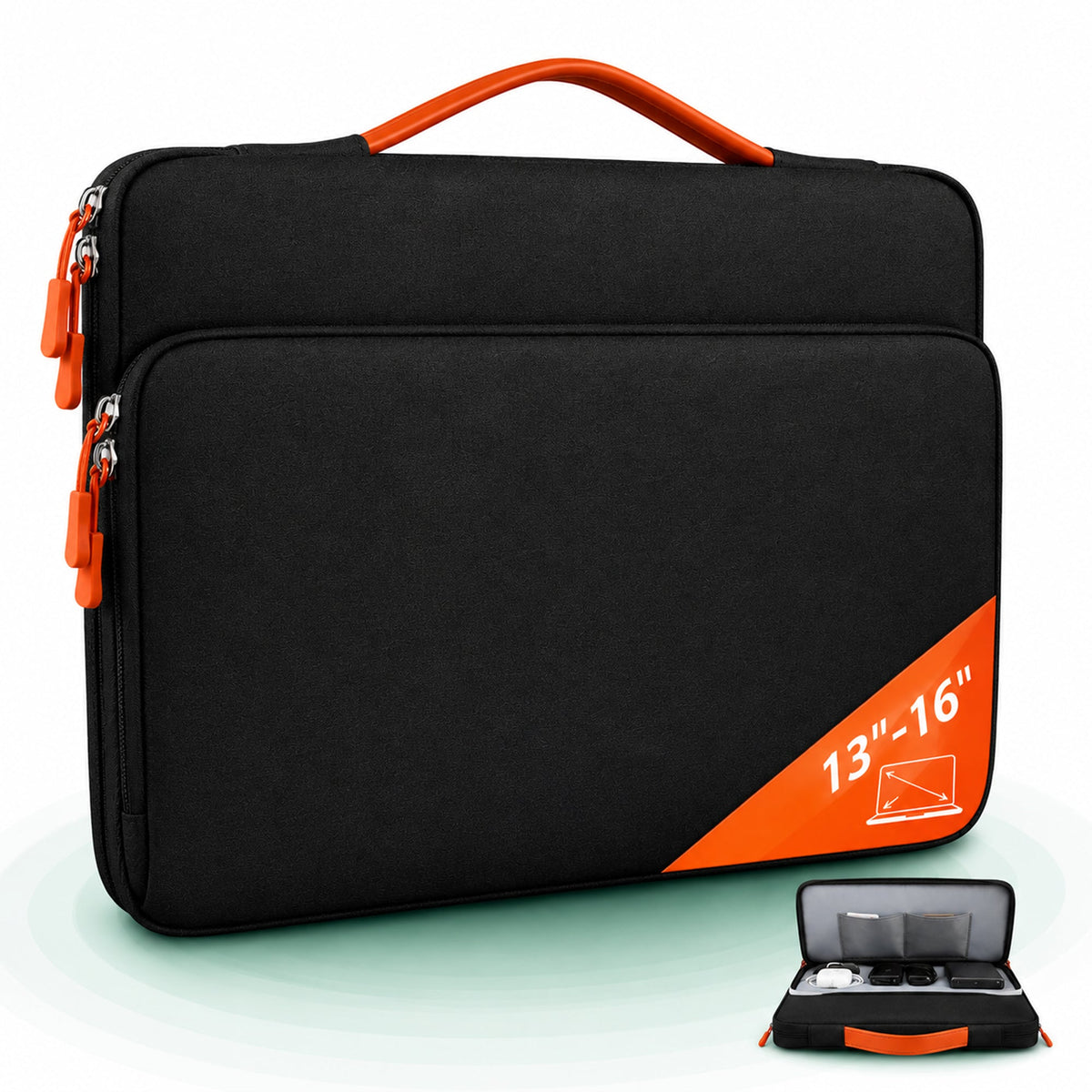 Geanta laptop portabila, 13'', 14'', 15'', 16'' inch, ultrabook, Negru