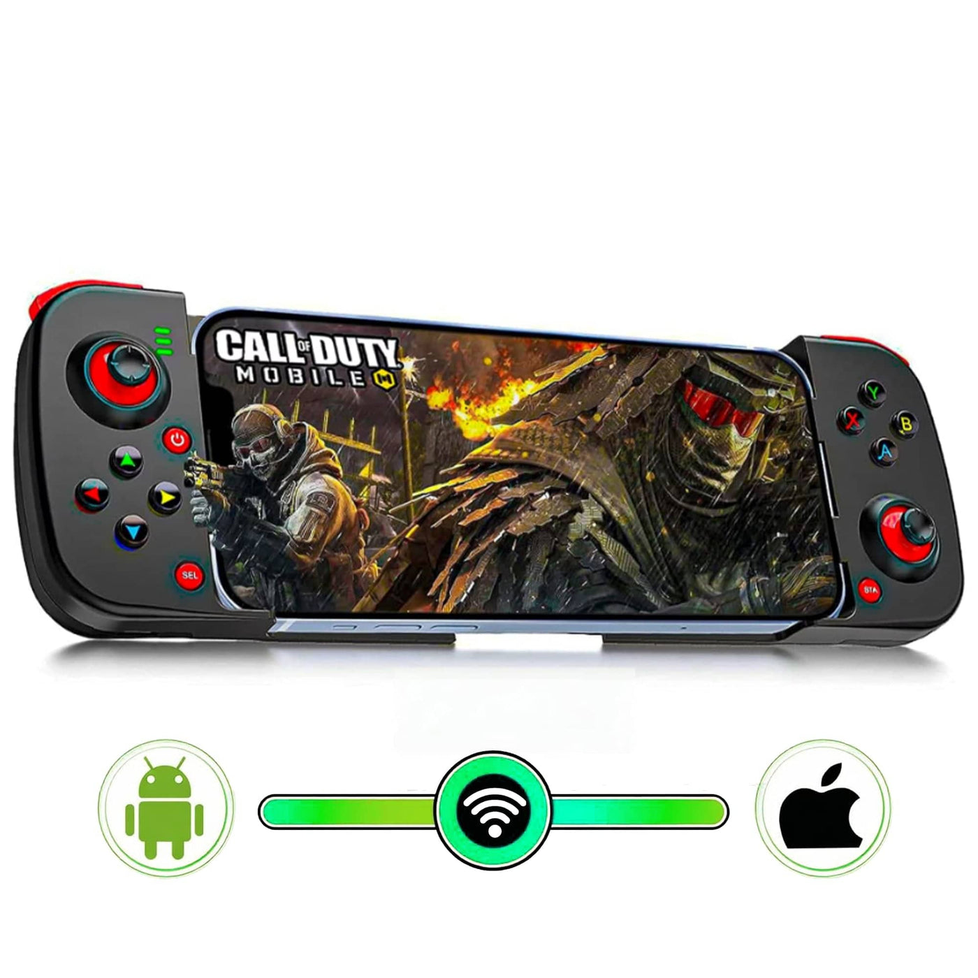 GamePad Controller Gaming pentru telefon Android, iOS, Nintendo Switch, Negru - Imagine 1