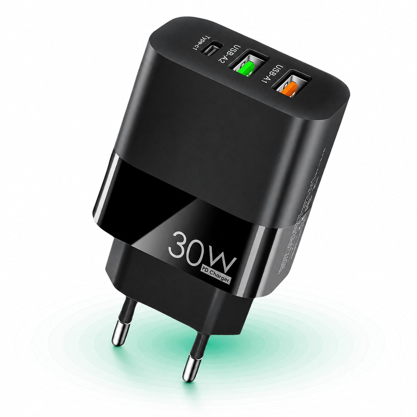 Incarcator Retea - 3 porturi - negru- ADC-PD002