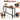 Masa de bar inalta, cadru metalic, design industrial, 120x40x100cm, maro rustic