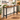 Masa de bar inalta, cadru metalic, design industrial, 120x40x100cm, maro rustic