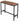Masa de bar ingusta, cadru metalic, stil industrial, 100x40x90 cm, maro rustic si negru
