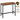 Masa de bar ingusta, cadru metalic, stil industrial, 100x40x90 cm, maro rustic si negru
