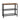 Masa de intrare, cadru metalic cu 3 polite din MDF, 35x102x80cm, maro rustic si negru